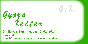 gyozo keiter business card